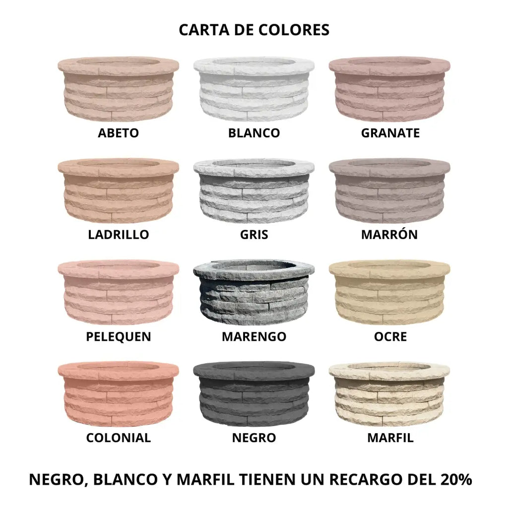 Fogón Textura Piedra de Hormigón Timbercret