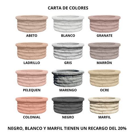 Fogón Textura Piedra de Hormigón