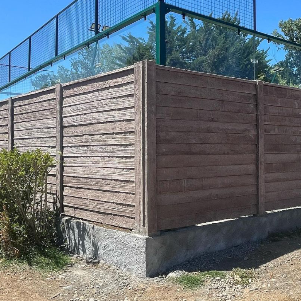 Cierro de Hormigón Imitación Madera 1 Sola Cara