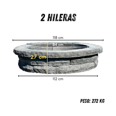 Fogón Textura Piedra de Hormigón