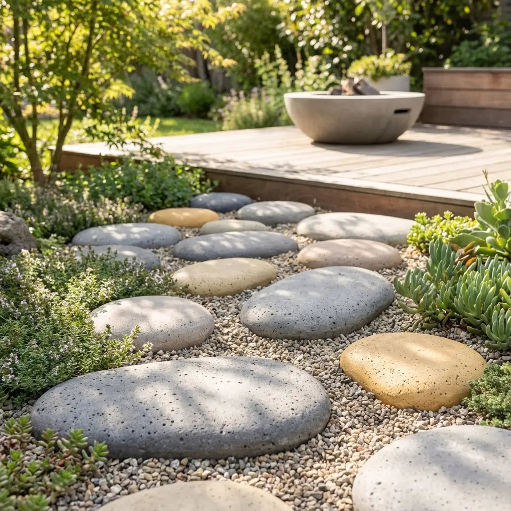 Bolones de Piedra de Rio de Hormigón / M² Timbercret