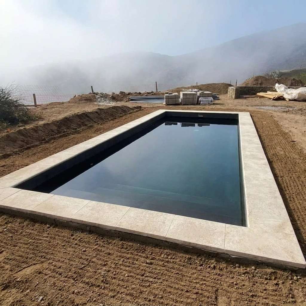 Pastelón para Borde de Piscina Piedra Reconstituida Poro Timbercret
