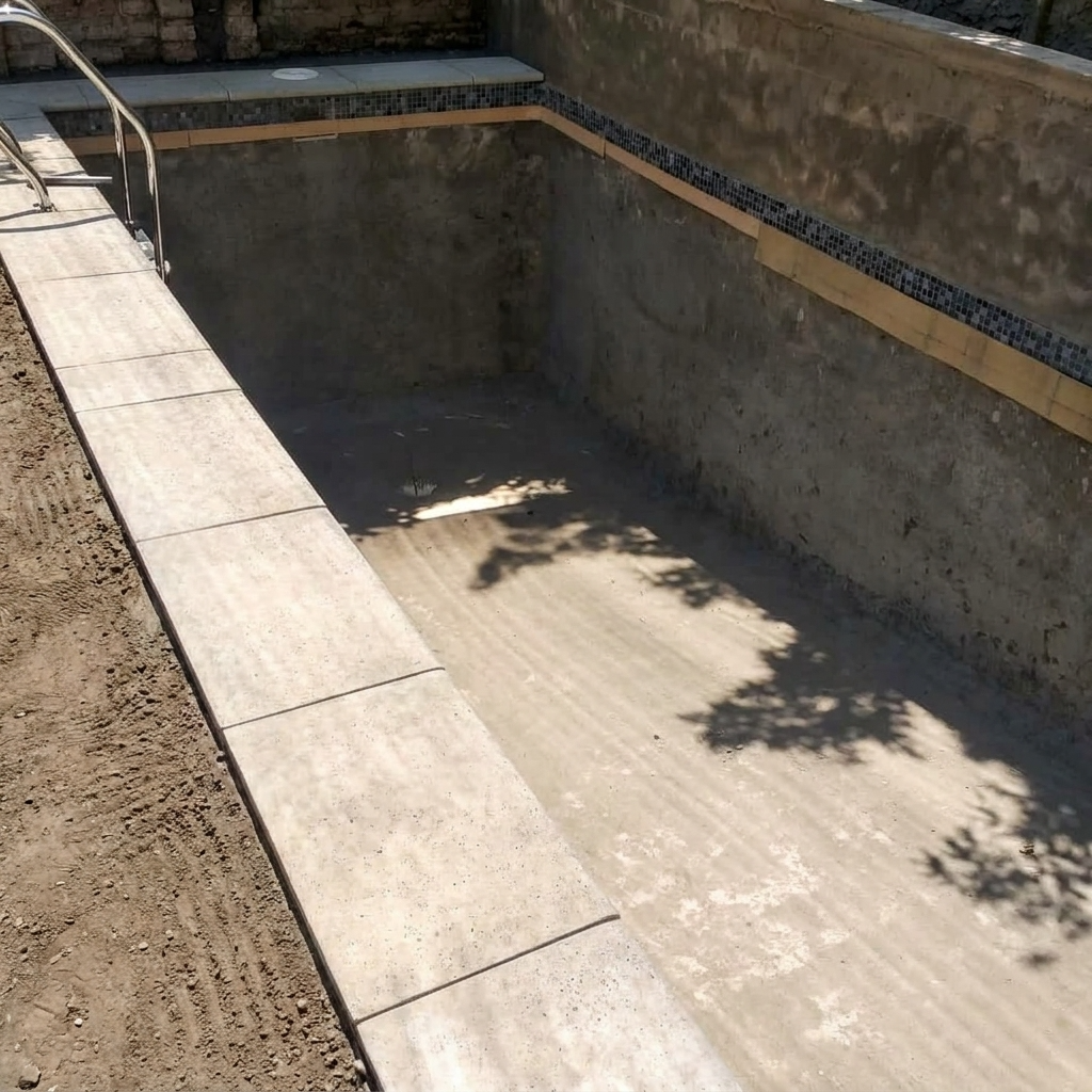 Pastelón para Borde de Piscina Piedra Reconstituida Poro Timbercret