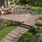 Pastelón Durmiente Textura Rugosa de Hormigón Timbercret