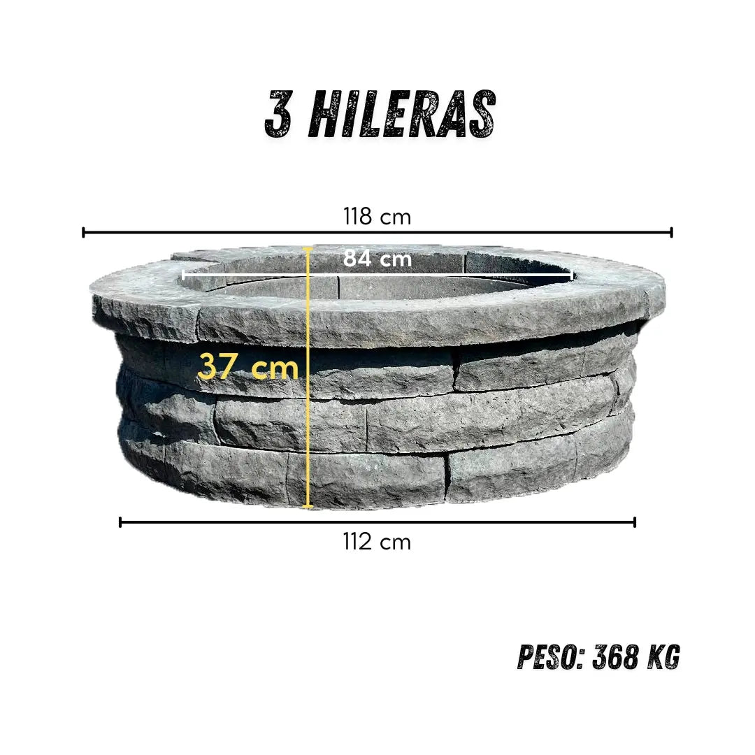 Fogón Textura Piedra de Hormigón Timbercret