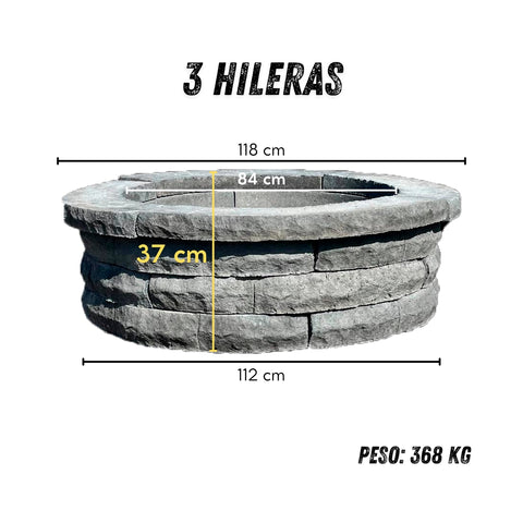 Fogón Textura Piedra de Hormigón