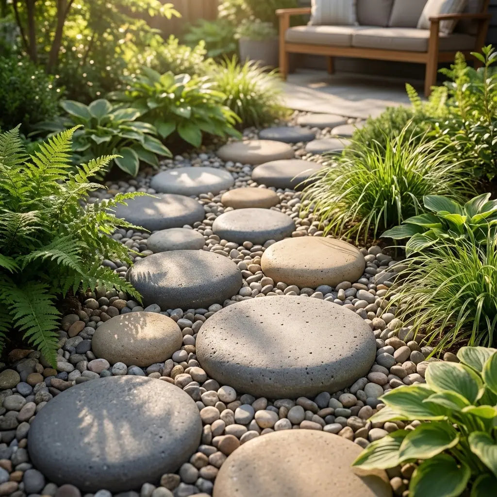 Bolones de Piedra de Rio de Hormigón / M² Timbercret