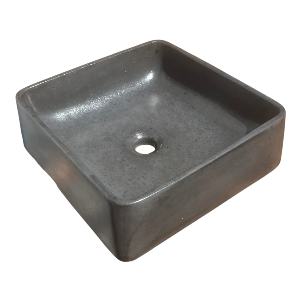 Lavamanos Cuadrado de Hormigón Sobre Cubierta DecoTimber