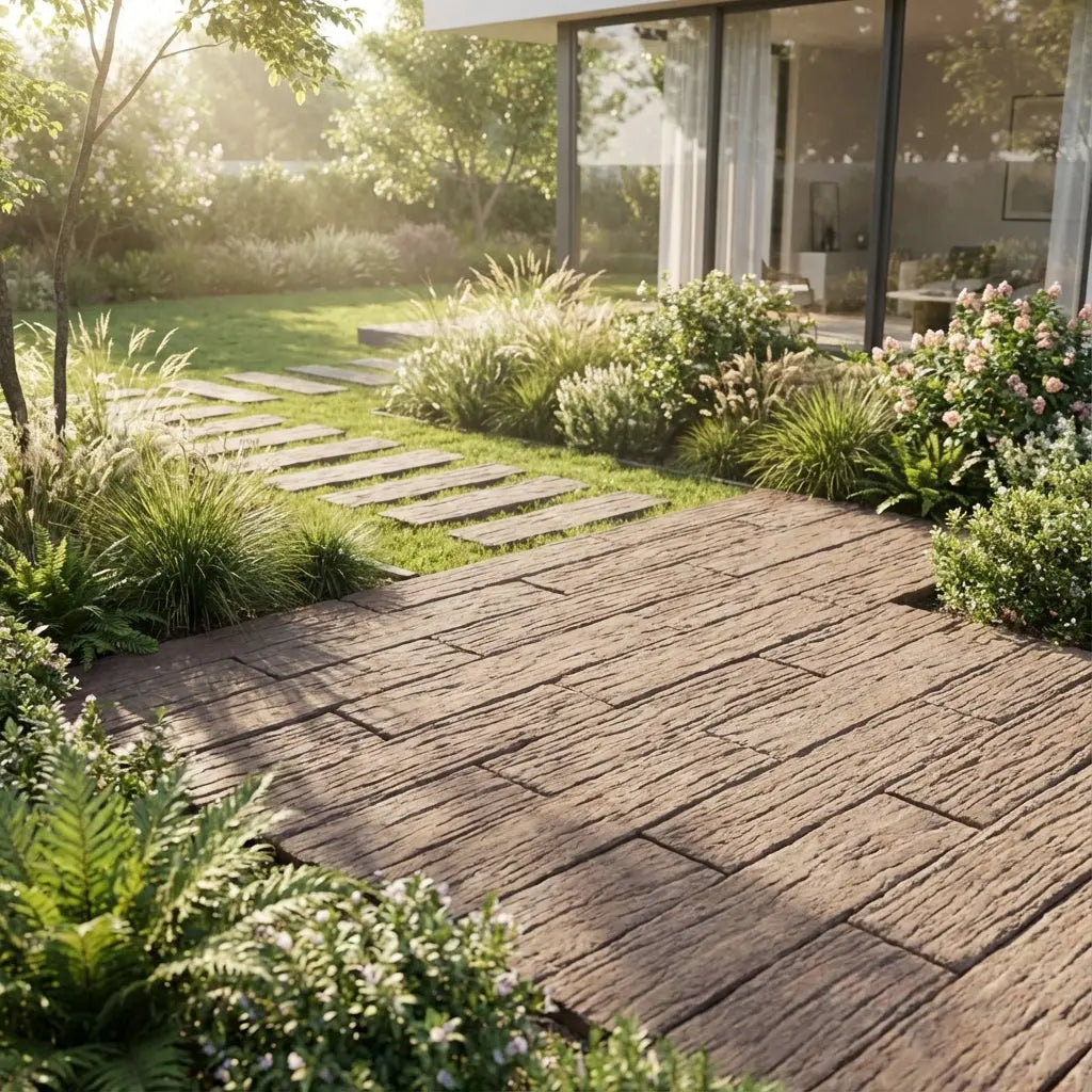 Pastelón Durmiente Textura Rugosa de Hormigón Timbercret