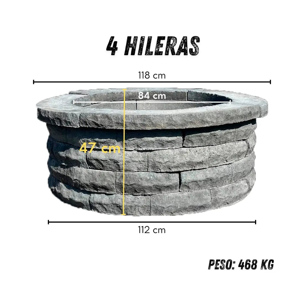 Fogón Textura Piedra de Hormigón Timbercret