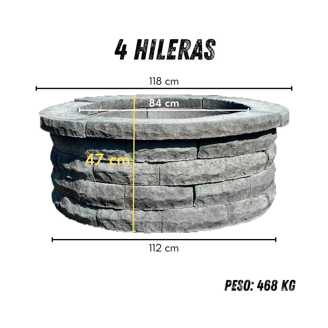 Fogón Textura Piedra de Hormigón Timbercret