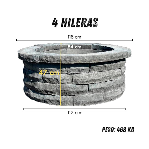 Fogón Textura Piedra de Hormigón