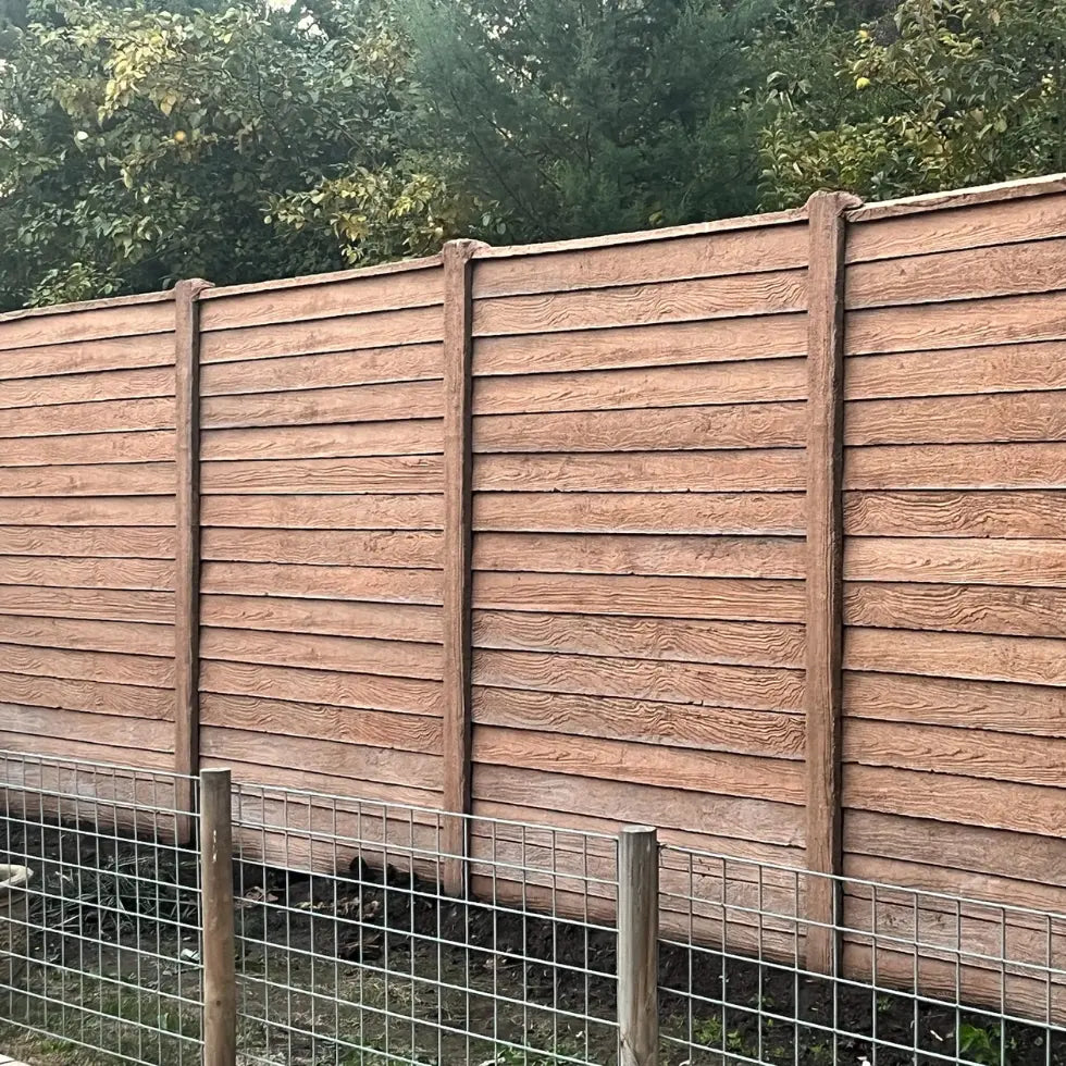 Cierro de Hormigón Imitación Madera Ambas Caras (Altura 1,55 - 2,45 m) Timbercret