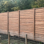 Cierro de Hormigón Imitación Madera Ambas Caras (Altura 1,55 - 2,45 m) Timbercret