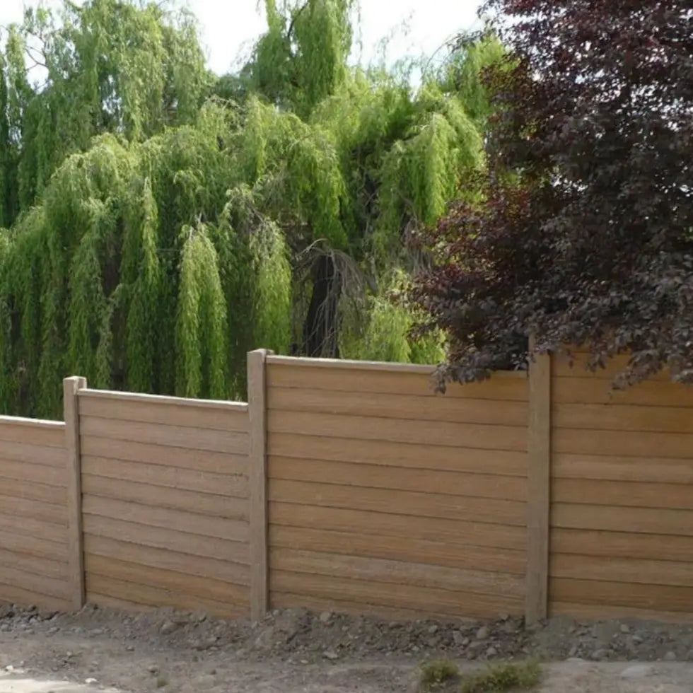 Cierro de Hormigón Imitación Madera Ambas Caras (Altura 1,55 - 2,45 m) Timbercret