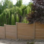 Cierro de Hormigón Imitación Madera Ambas Caras (Altura 1,55 - 2,45 m) Timbercret