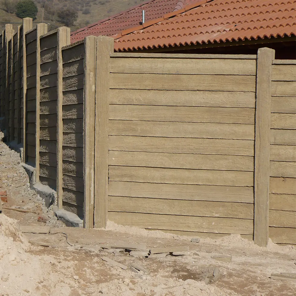 Cierro de Hormigón Imitación Madera 1 Sola Cara Timbercret