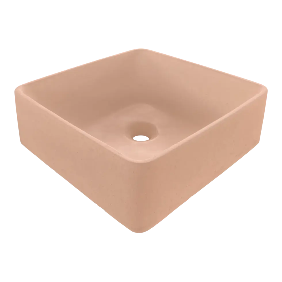 Lavamanos Cuadrado de Hormigón Sobre Cubierta DecoTimber