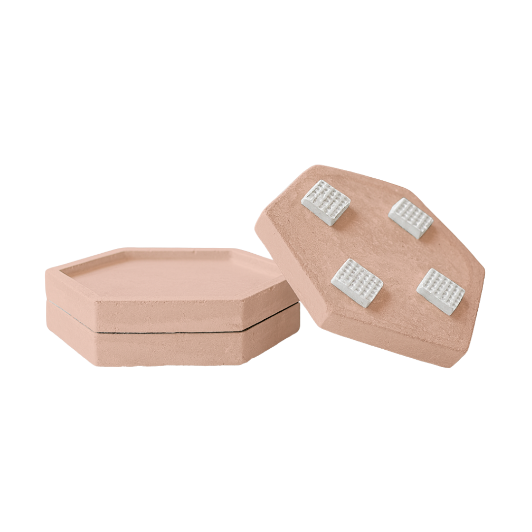 Posa Vasos Hexagonales de Hormigón