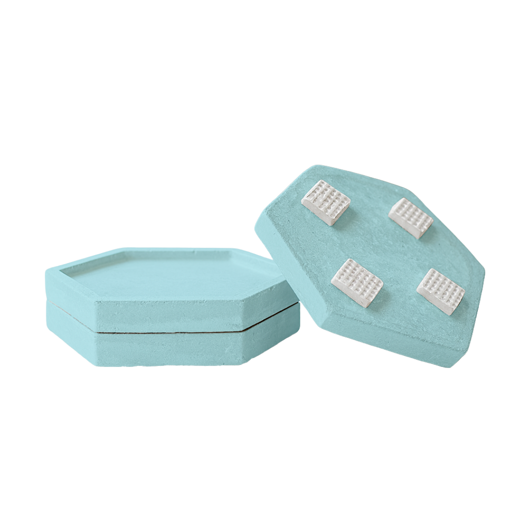 Posa Vasos Hexagonales de Hormigón