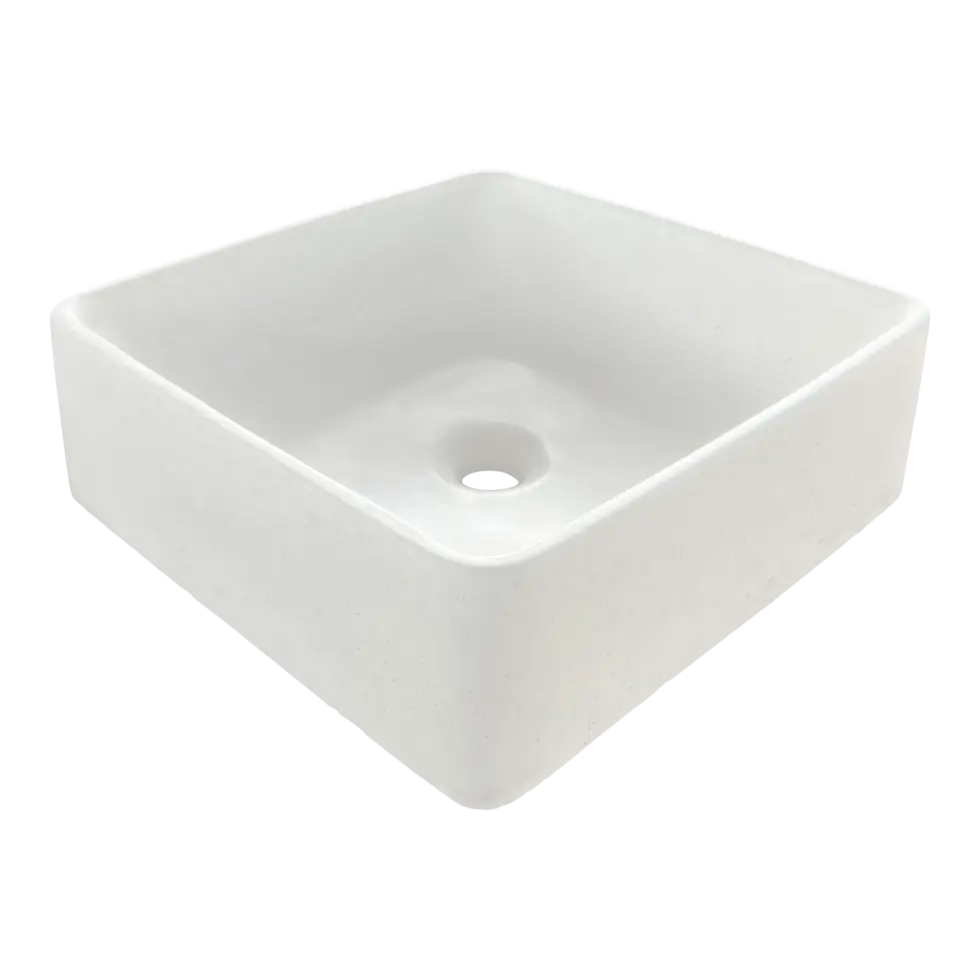 Lavamanos Cuadrado de Hormigón Sobre Cubierta DecoTimber