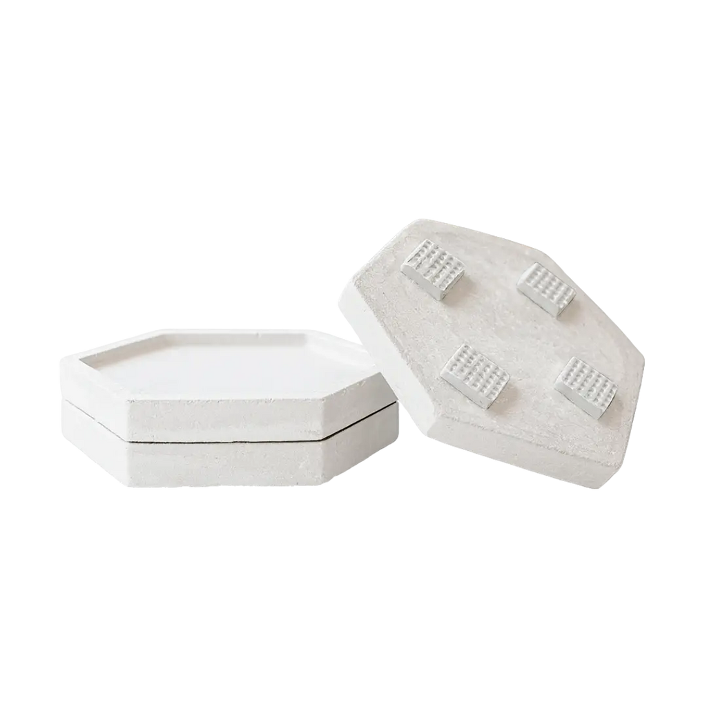 Posa Vasos Hexagonales de Hormigón DecoTimber