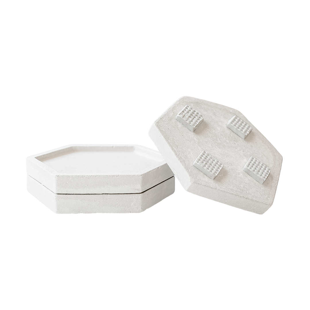 Posa Vasos Hexagonales de Hormigón