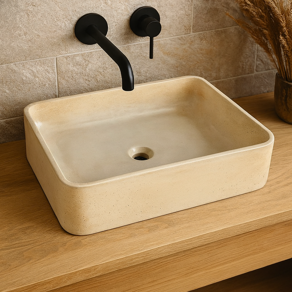 Lavamanos de Hormigón Concreto Rectangular