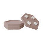 Posa Vasos Hexagonales de Hormigón DecoTimber