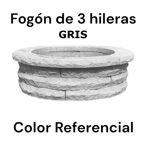 Fogón Textura Piedra de Hormigón