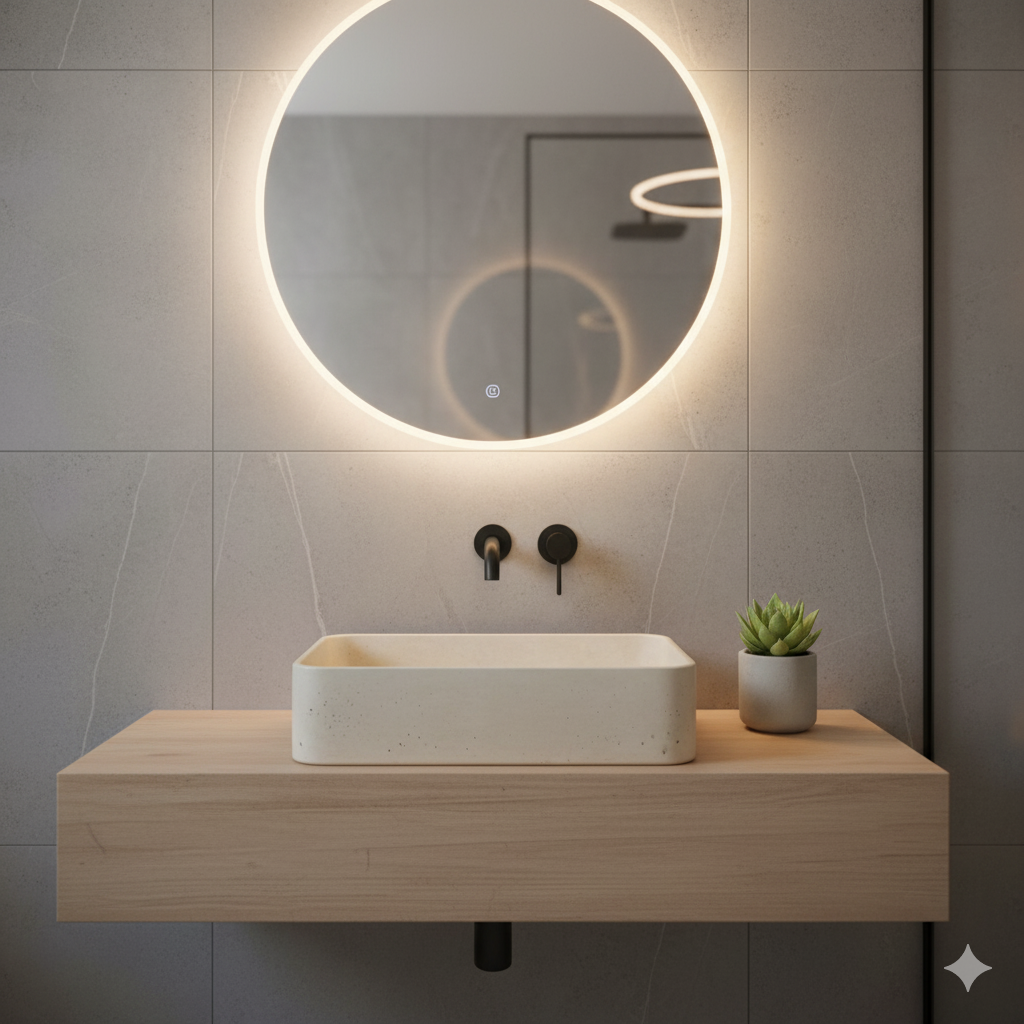 Lavamanos de Hormigón Concreto Rectangular