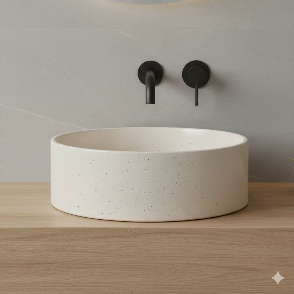 Lavamanos de Hormigón Concreto Circular DecoTimber