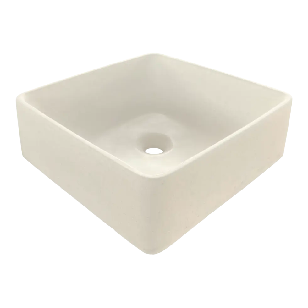 Lavamanos Cuadrado de Hormigón Sobre Cubierta DecoTimber