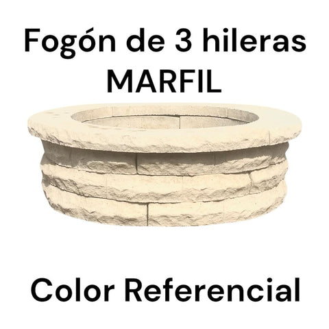 Fogón Textura Piedra de Hormigón