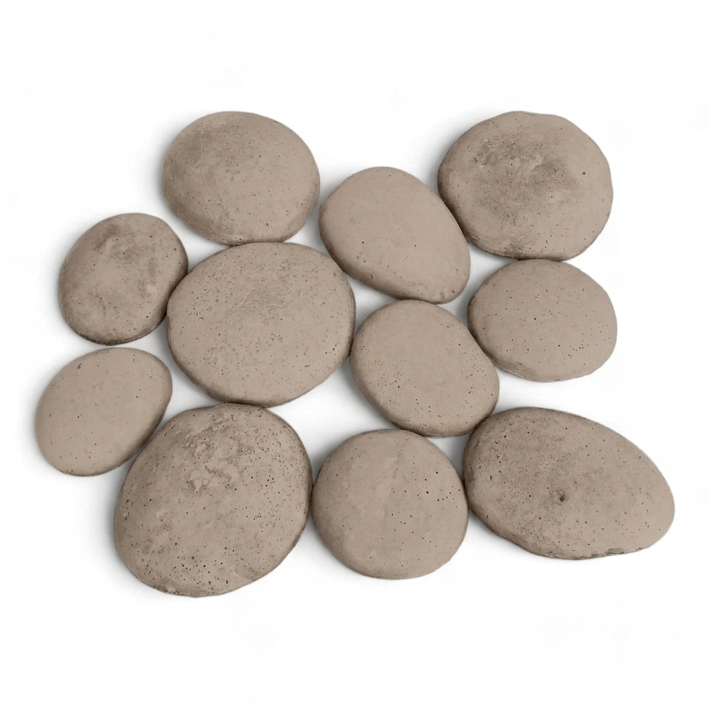 Bolones de Piedra de Rio de Hormigón / M² Timbercret