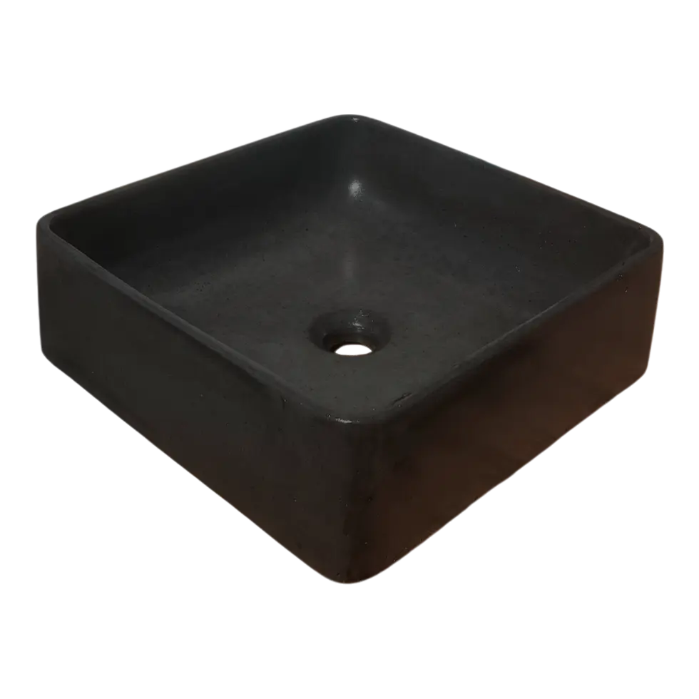 Lavamanos Cuadrado de Hormigón Sobre Cubierta DecoTimber