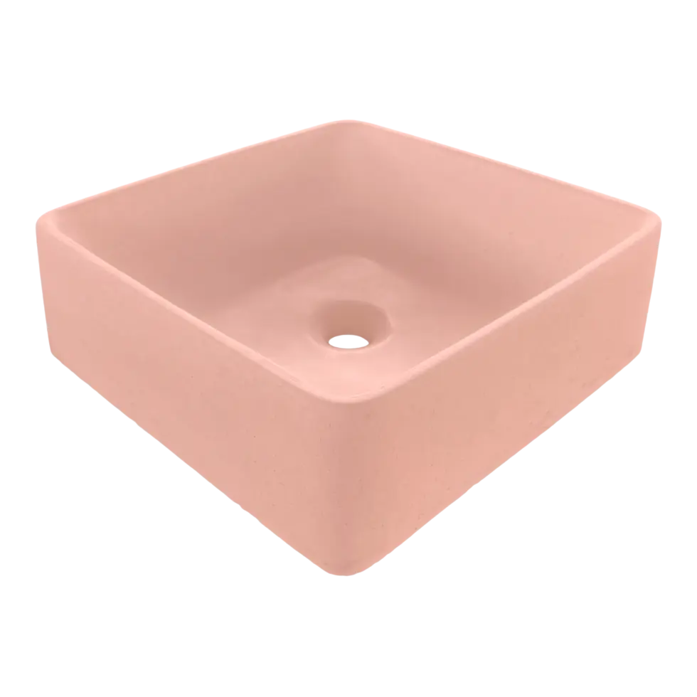 Lavamanos Cuadrado de Hormigón Sobre Cubierta DecoTimber