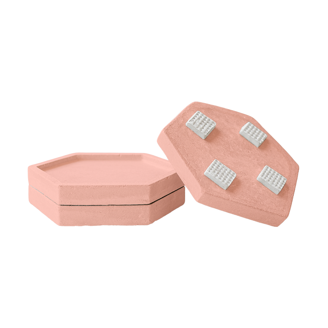 Posa Vasos Hexagonales de Hormigón