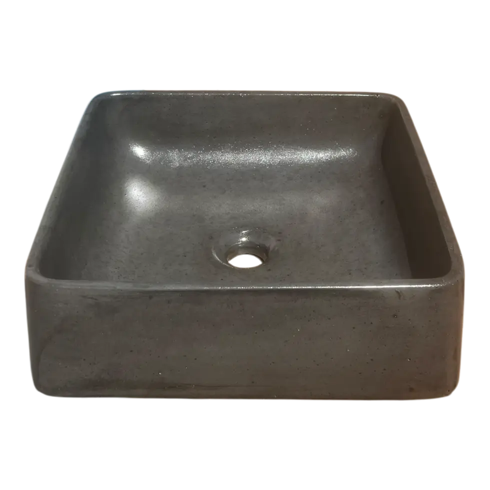 Lavamanos Cuadrado de Hormigón Sobre Cubierta DecoTimber