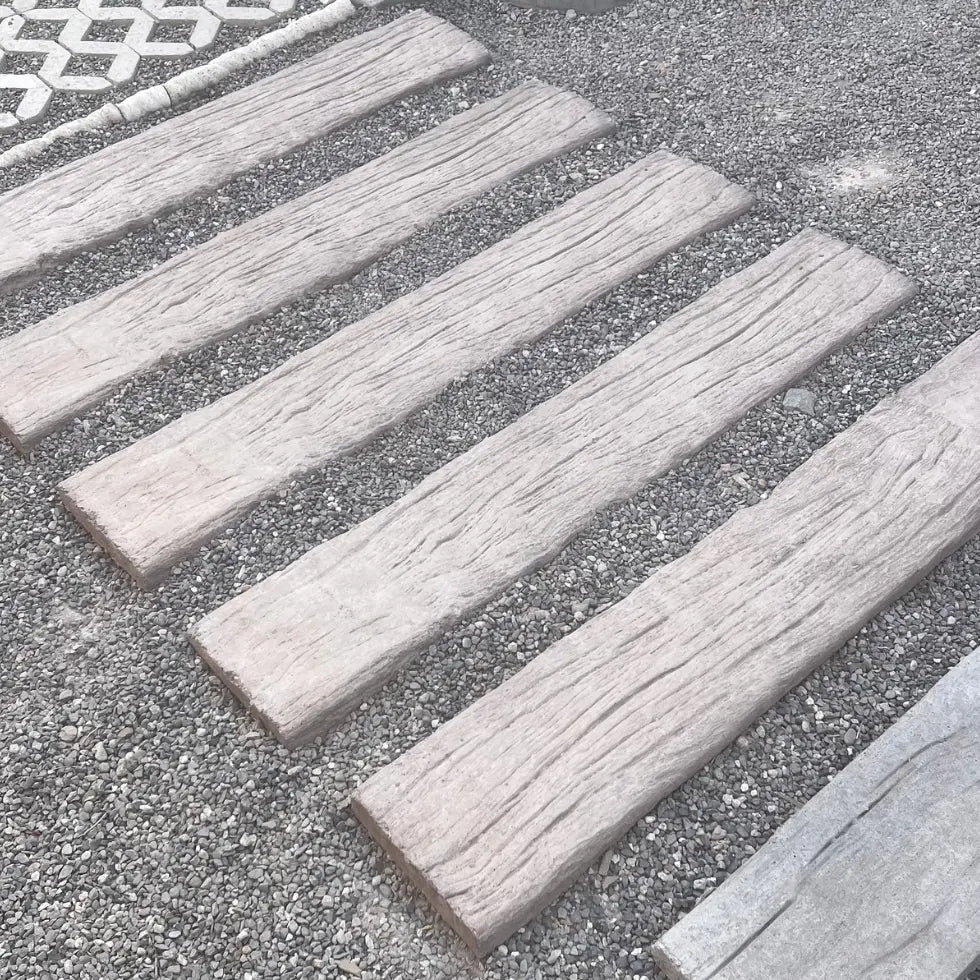 Pastelón Durmiente Textura Rugosa de Hormigón Timbercret