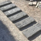 Pastelón Durmiente Textura Rugosa de Hormigón Timbercret