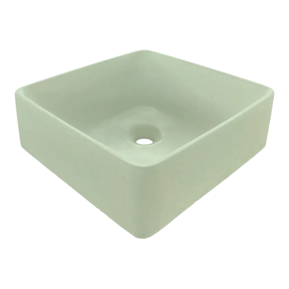 Lavamanos Cuadrado de Hormigón Sobre Cubierta DecoTimber