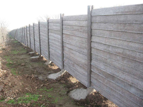 Cierro de Hormigón Imitación Madera Ambas Caras (Altura 1,55 - 2,45 m)