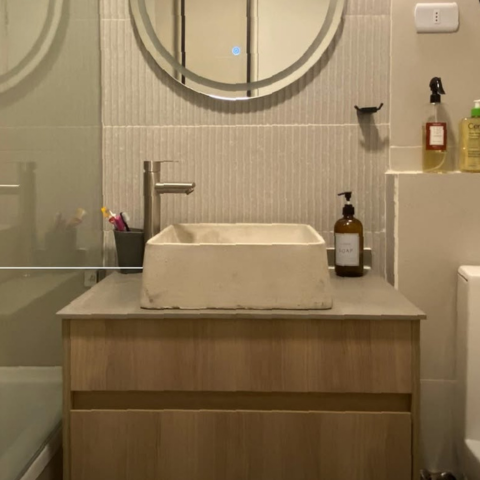 Lavamanos de Hormigón Concreto Cuadrado